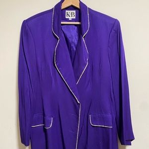 VINTAGE PURPLE BLAZER, SILVER LINING
